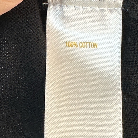 Kate Spade Original Tula Black Black Beaded Embellish Cotton Cardigan Sweater, L - Picture 4 of 8